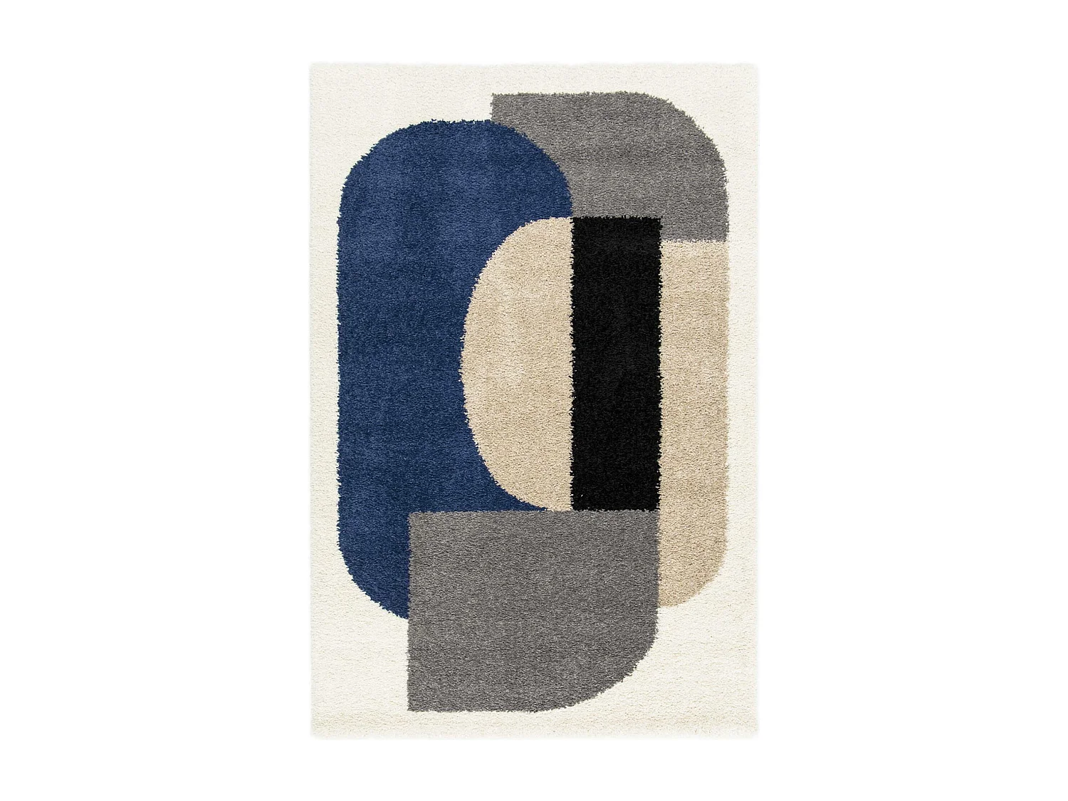 Tapis intérieur shaggy. motifs géométriques. multicolore. 160 x 230cm