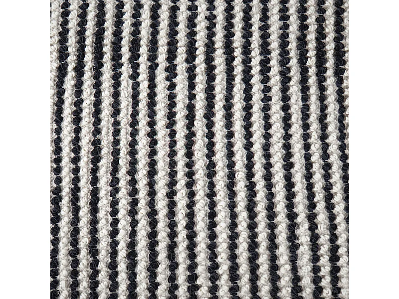Tapis 140 x 200 cm texturé noir et blanc avec franges bicolores – SOHO