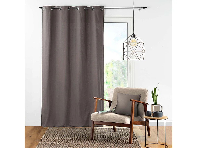 Rideau à Oeillets "Panama" 140x240cm Gris Ardoise