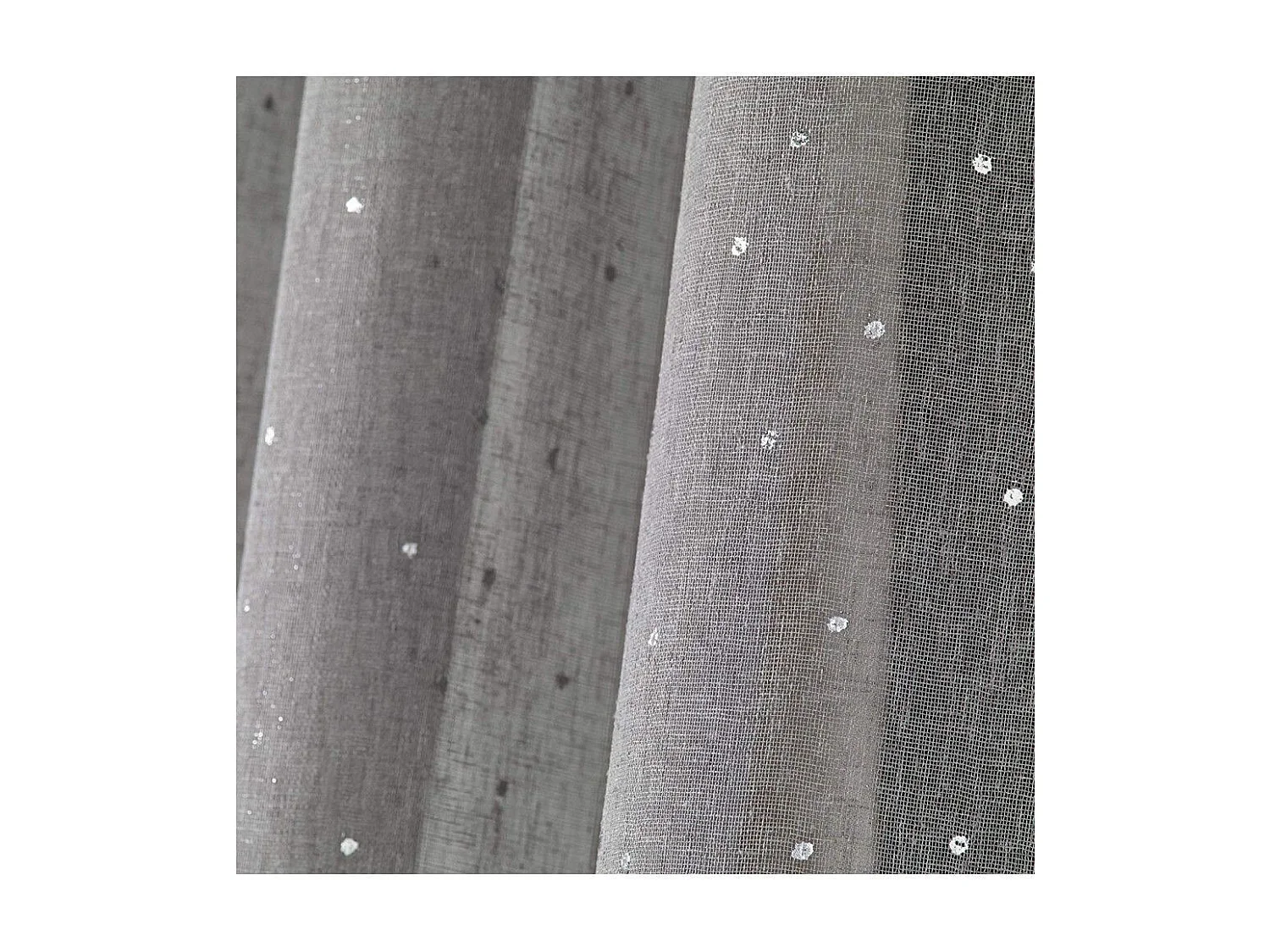 Rideau Voilage à Oeillets "Elea" 140x240cm Gris & Argent