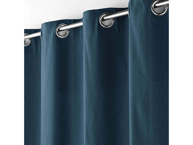 Cortina con ollaos 100% algodón Panamá