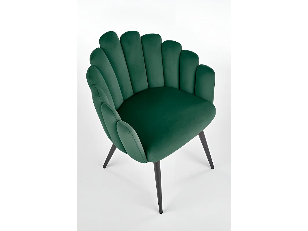 Sedia K410/Tessuto-Velluto/Verde