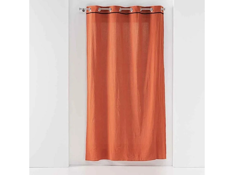 Rideau à Œillets "Linette" 135x240cm Terracotta