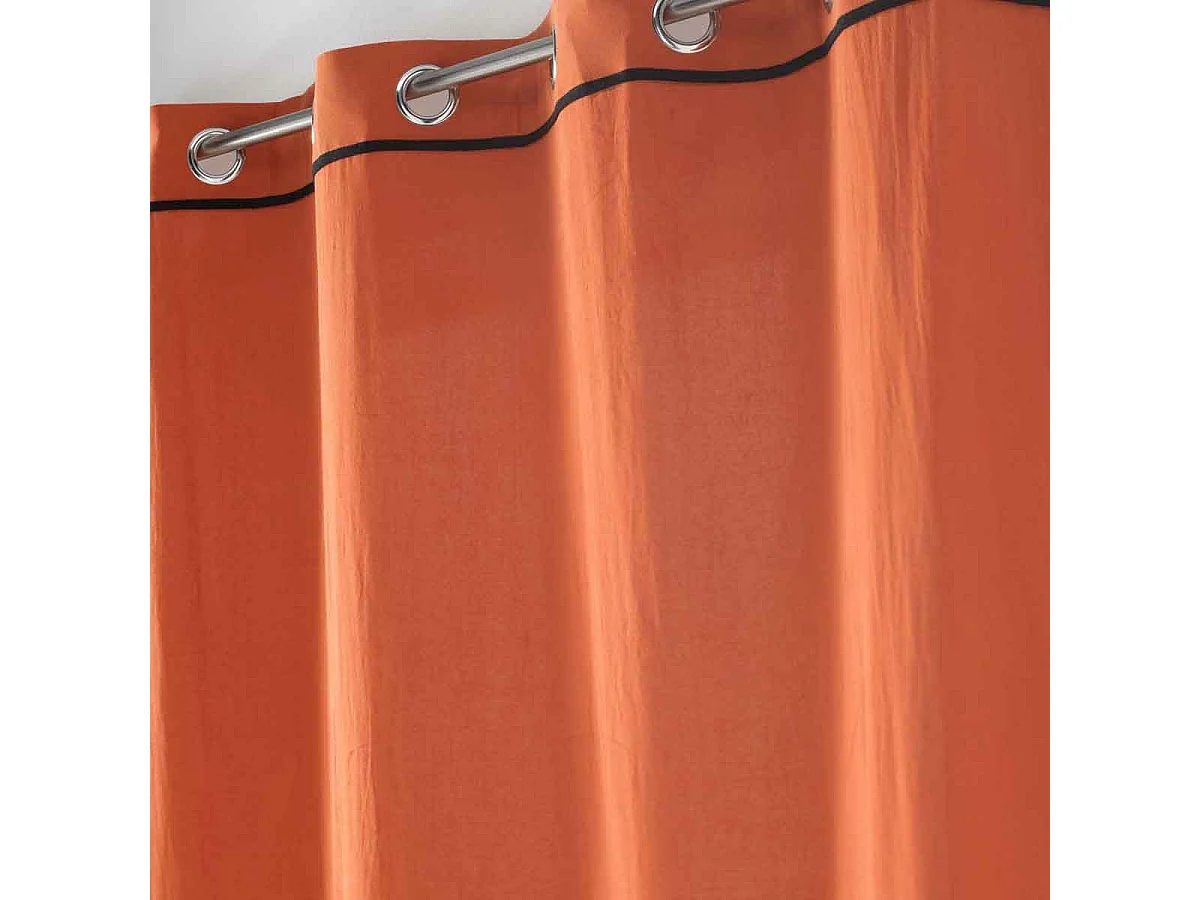 Rideau à Œillets "Linette" 135x240cm Terracotta