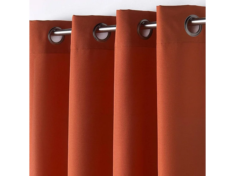 Rideau à Œillets "Essentiel" 140x280cm Terracotta