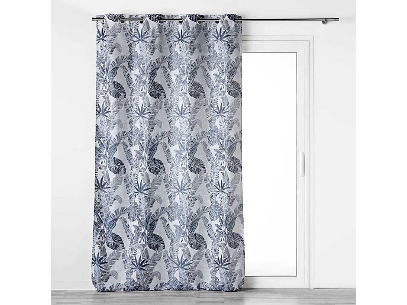Rideau à Œillets Imprimé "Faggy" 140x260cm Bleu