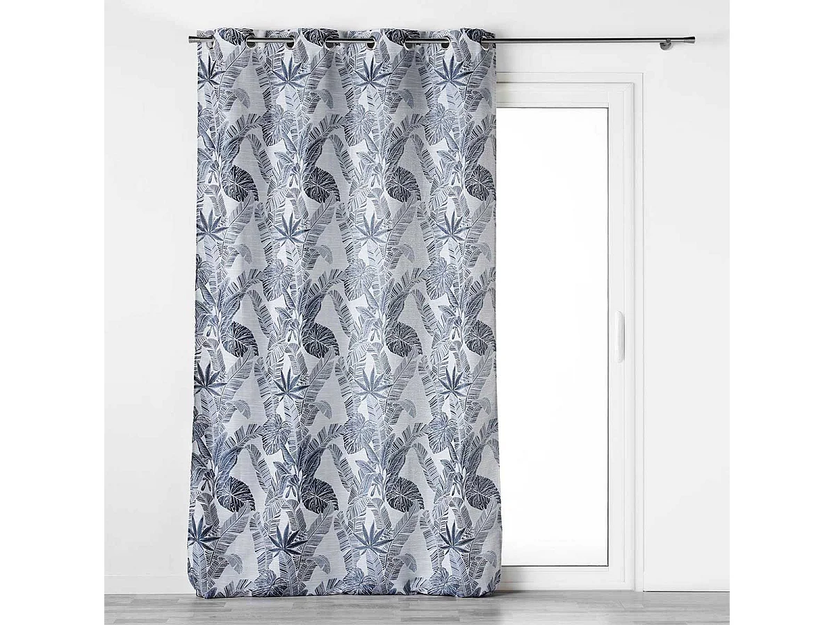 Rideau à Œillets Imprimé "Faggy" 140x260cm Bleu