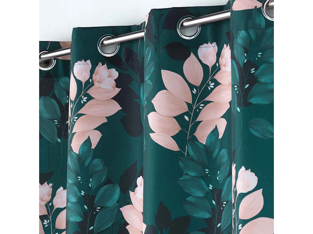 Rideau à Œillets "Belline" 140x260cm Émeraude