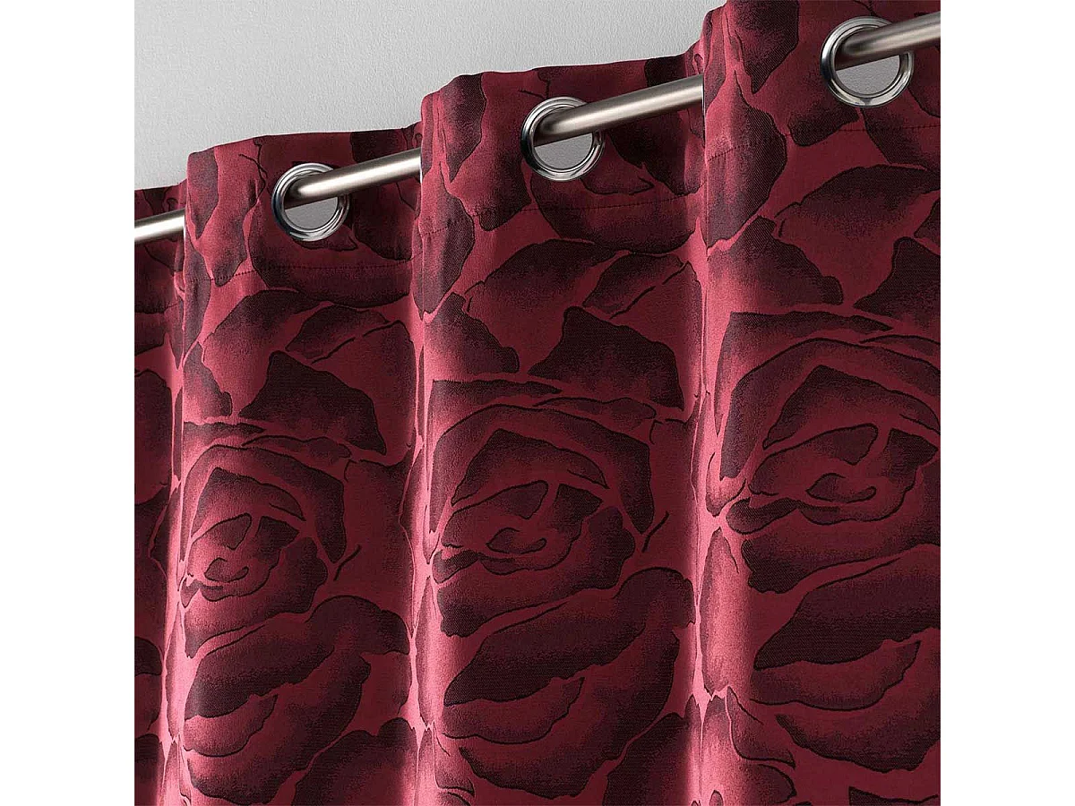 Rideau à Œillets "Rosalina" 140x260cm Bordeaux