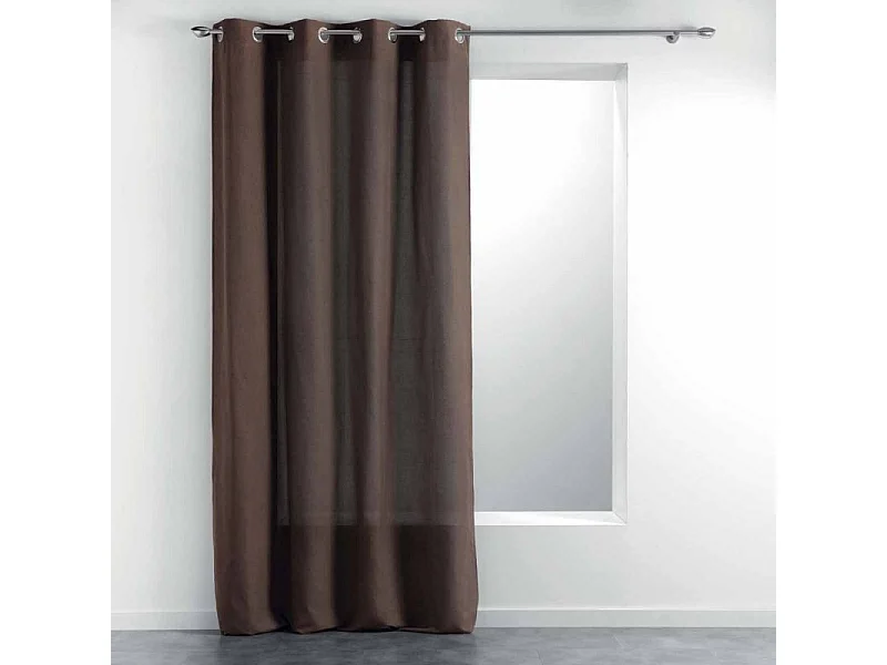 Rideau à Œillets "Meliane" 140x260cm Noisette