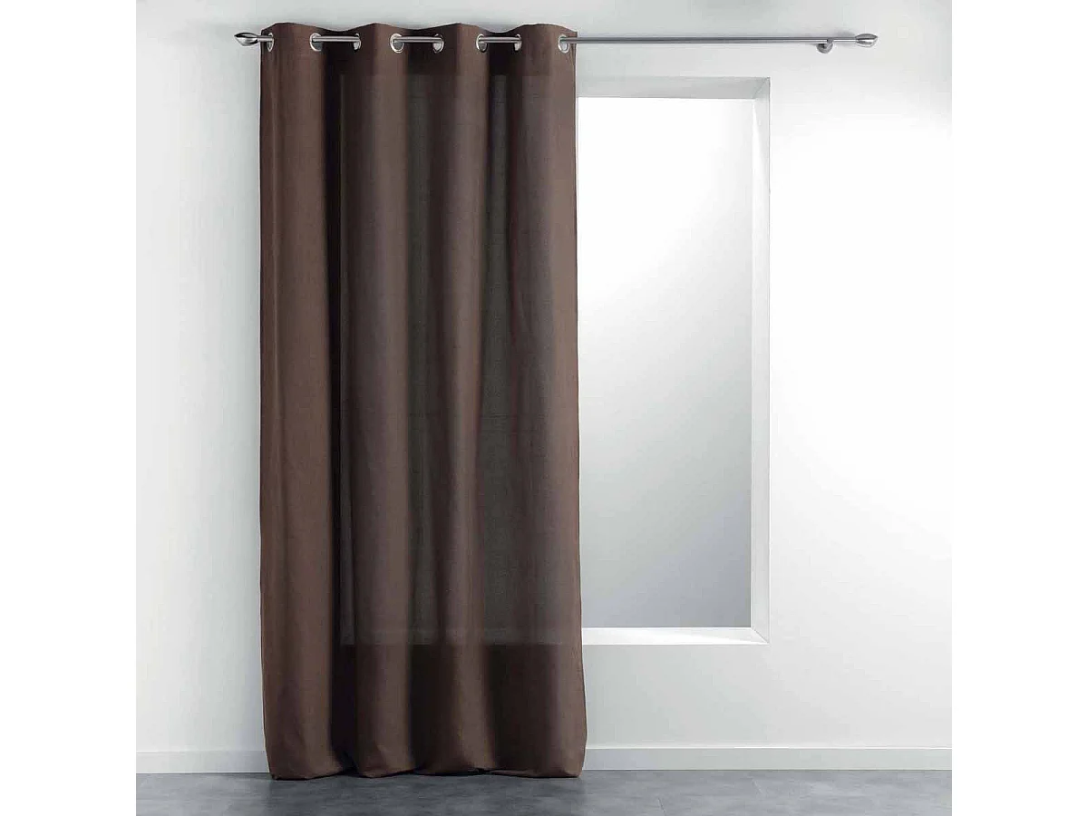 Rideau à Œillets "Meliane" 140x260cm Noisette