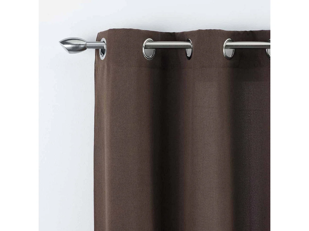 Rideau à Œillets "Meliane" 140x260cm Noisette