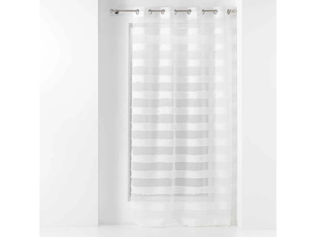 Rideau Voilage à Œillets "Lalina" 140x260cm Blanc