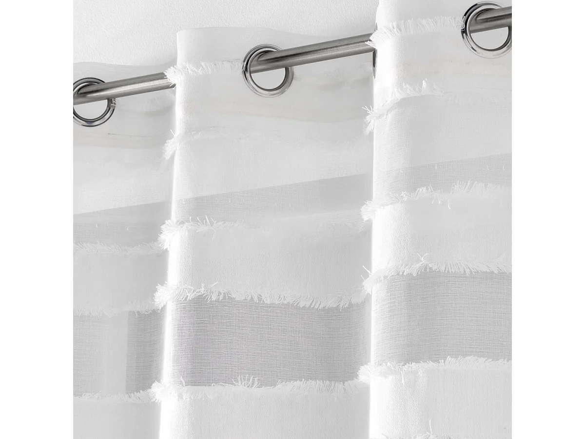 Rideau Voilage à Œillets "Lalina" 140x260cm Blanc