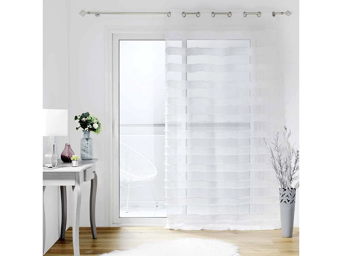 Rideau Voilage à Œillets "Lalina" 140x260cm Blanc