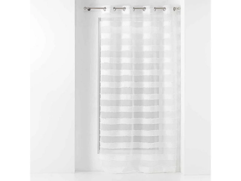 Rideau Voilage à Œillets "Lalina" 140x260cm Blanc