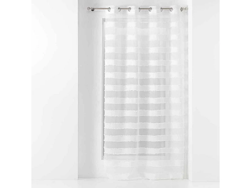 Rideau Voilage à Œillets "Lalina" 140x260cm Blanc