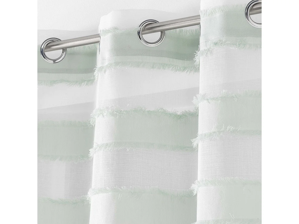 Rideau Voilage à Œillets "Lalina" 140x260cm Menthe