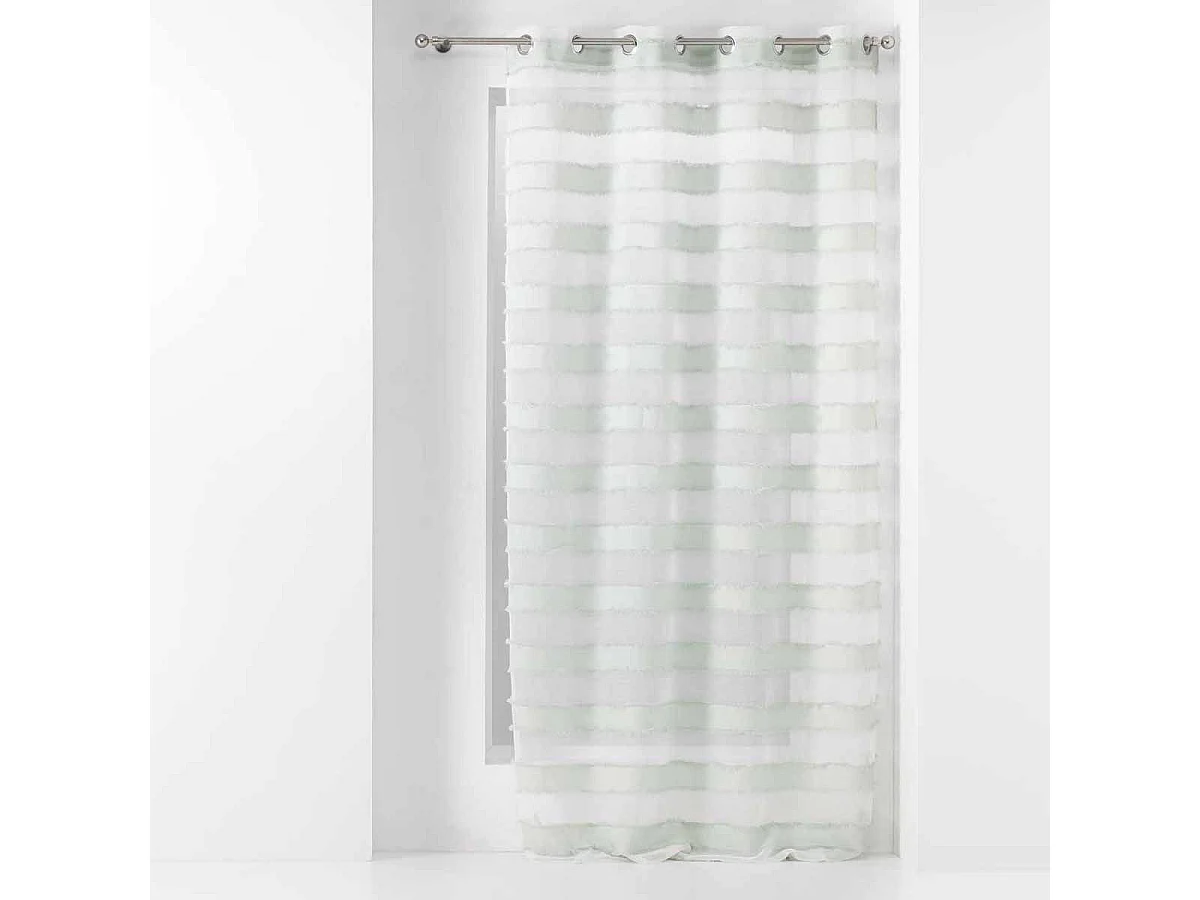 Rideau Voilage à Œillets "Lalina" 140x260cm Menthe