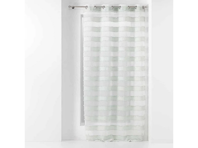 Rideau Voilage à Œillets "Lalina" 140x260cm Menthe