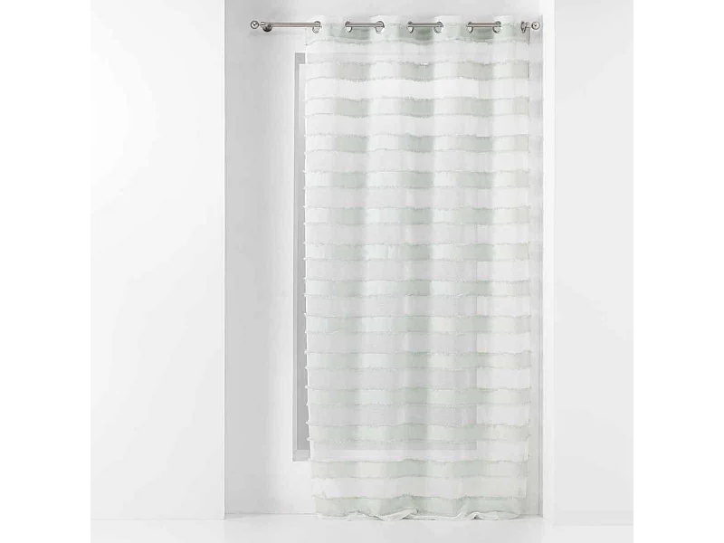 Rideau Voilage à Œillets "Lalina" 140x260cm Menthe