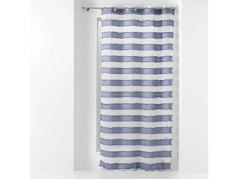 Rideau Voilage à Œillets "Lalina" 140x260cm Bleu