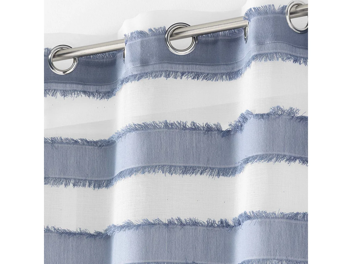 Rideau Voilage à Œillets "Lalina" 140x260cm Bleu