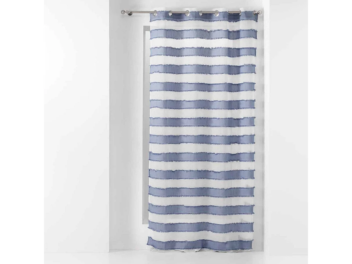 Rideau Voilage à Œillets "Lalina" 140x260cm Bleu