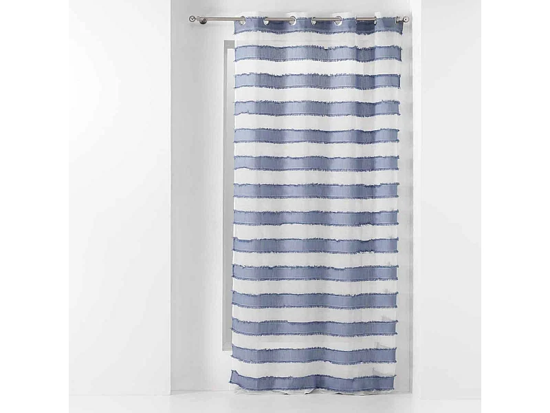 Rideau Voilage à Œillets "Lalina" 140x260cm Bleu