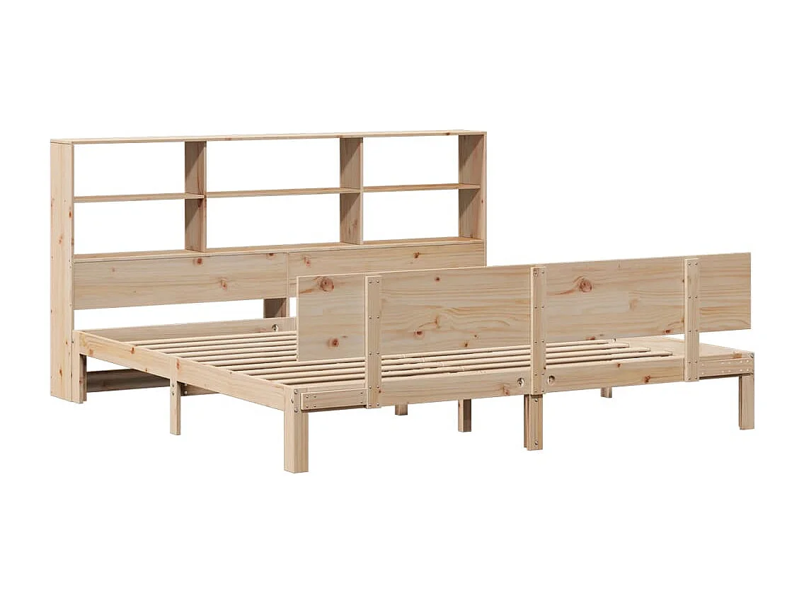 Cama com estante sem colchão 180x200 cm pinho maciço