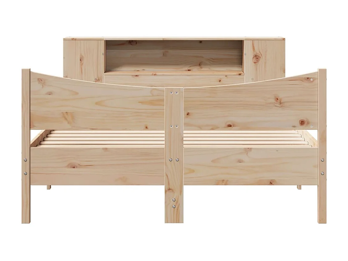 Estructura de cama sin colchón madera de pino blanco 150x200 cm