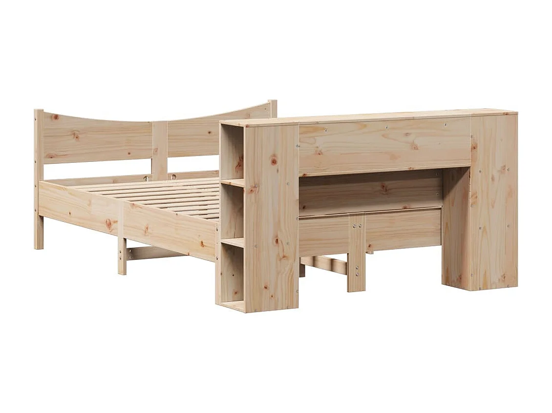 Estructura de cama sin colchón madera de pino blanco 150x200 cm