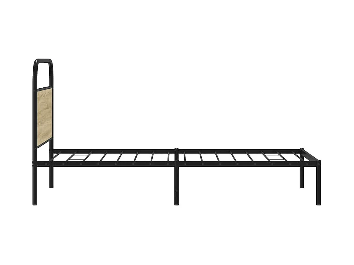 Estructura de cama sin colchón 107x203 cm madera roble Sonoma