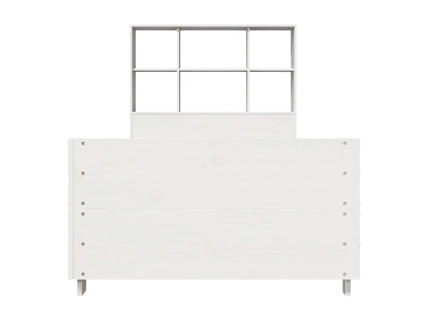 Cama sem colchão 90x200 cm madeira de pinho maciça branco