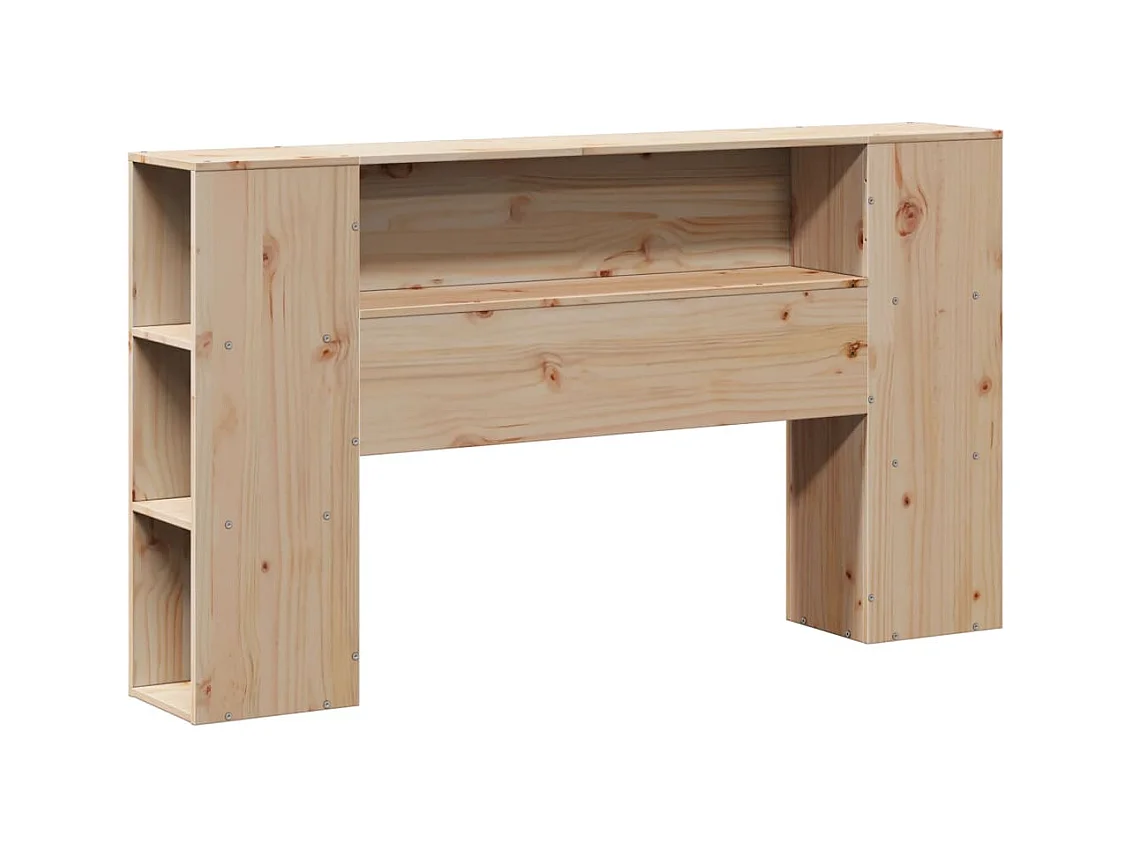Lit bibliothèque sans matelas 120x190 cm bois de pin massif