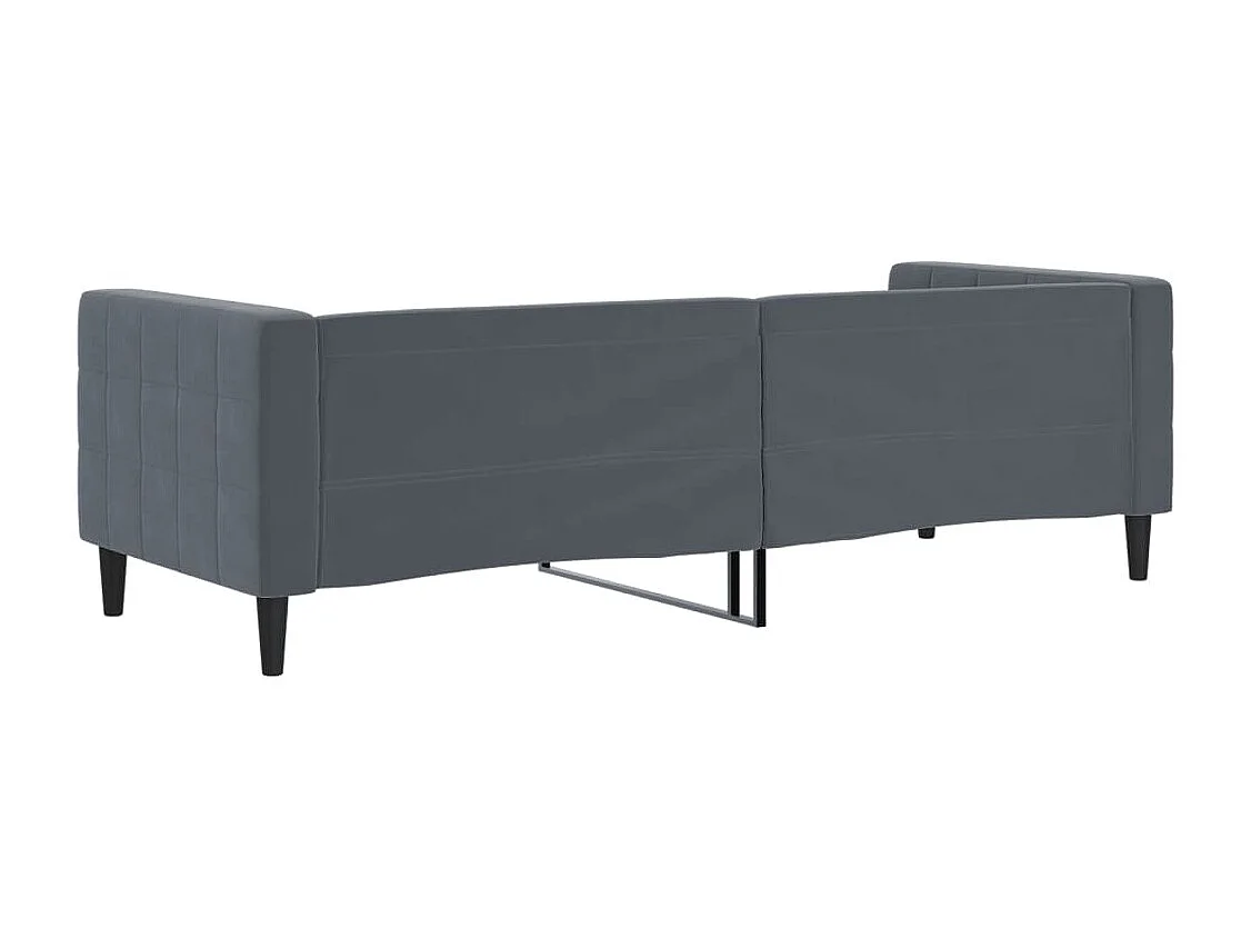 Sofá cama terciopelo gris oscuro 80x200 cm