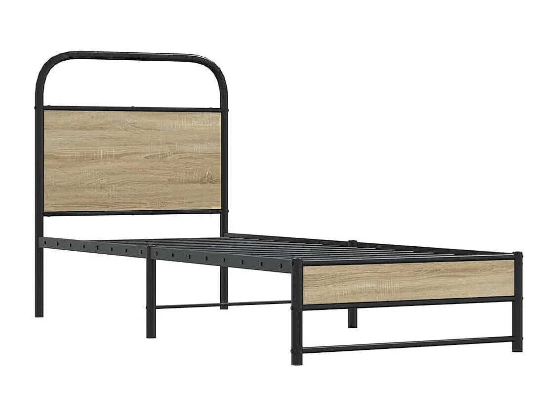 Estructura cama sin colchón 75x190 cm madera contrachapada