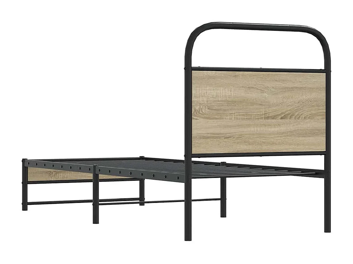 Estructura cama sin colchón 75x190 cm madera contrachapada