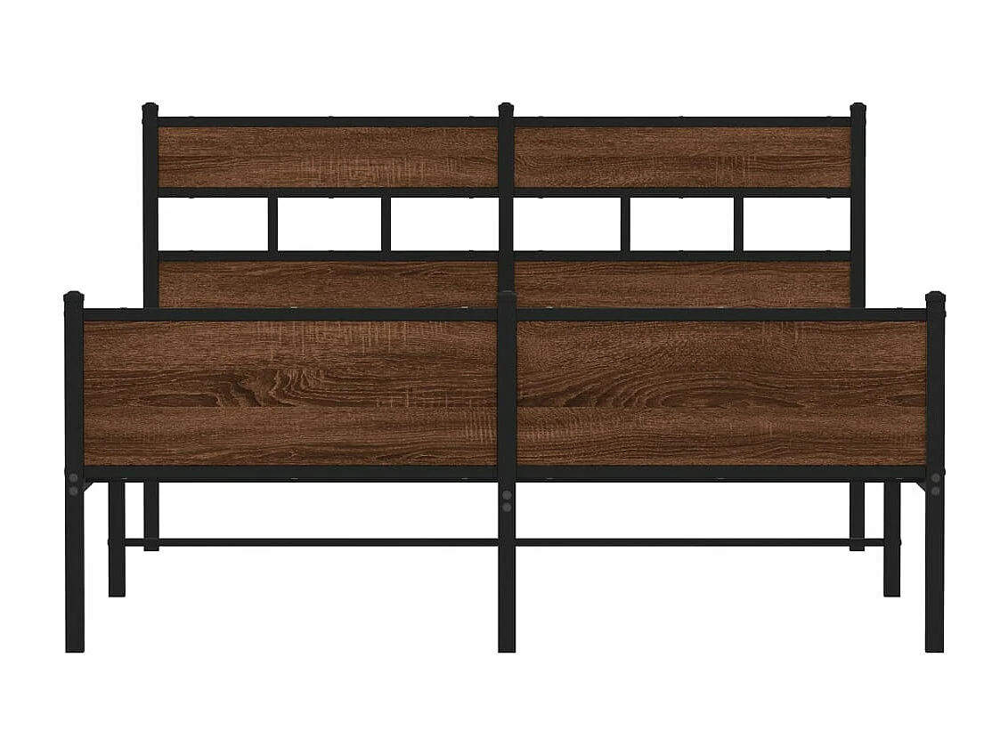 Estructura de cama sin colchón madera marrón roble 140x190 cm