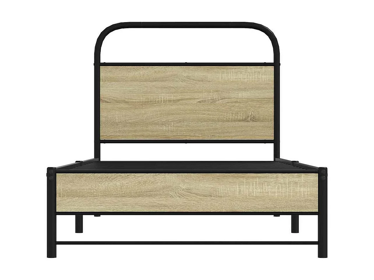 Cadre de lit sans matelas 75x190cm chêne sonoma bois ingénierie