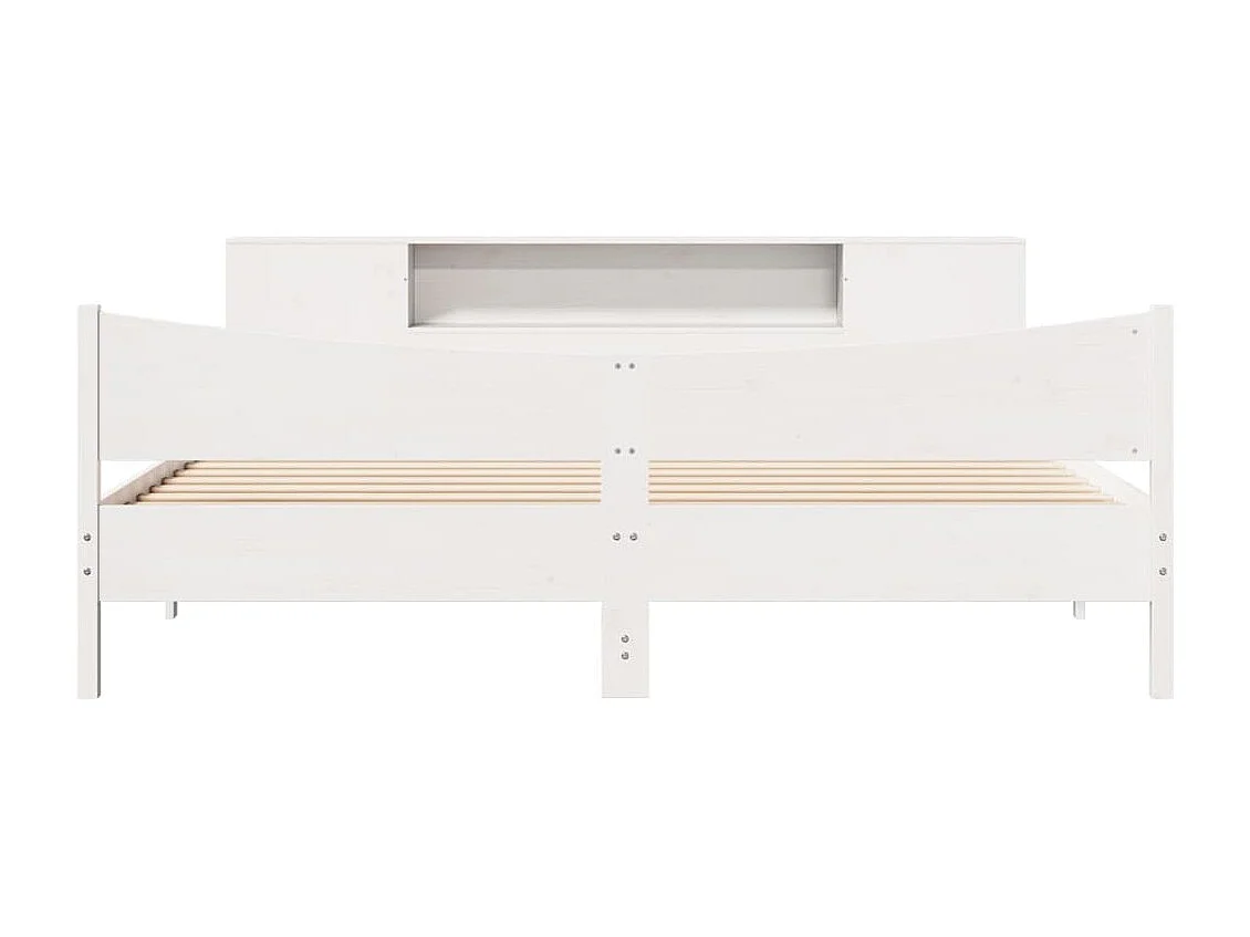 Estructura de cama sin colchón madera maciza blanca 200x200 cm