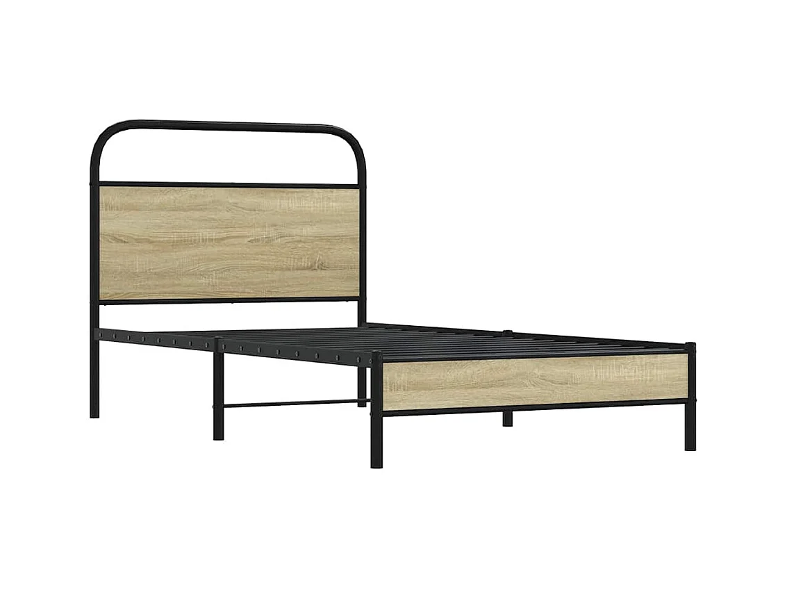 Estrutura cama s/ colchão derivados de madeira carvalho sonoma