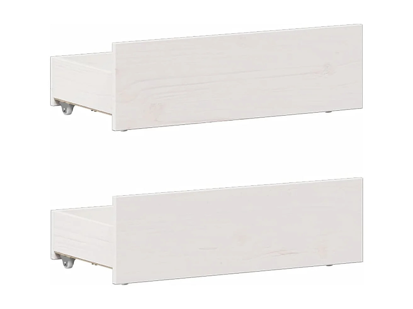 Cama con estantería sin colchón madera maciza blanco 90x200 cm