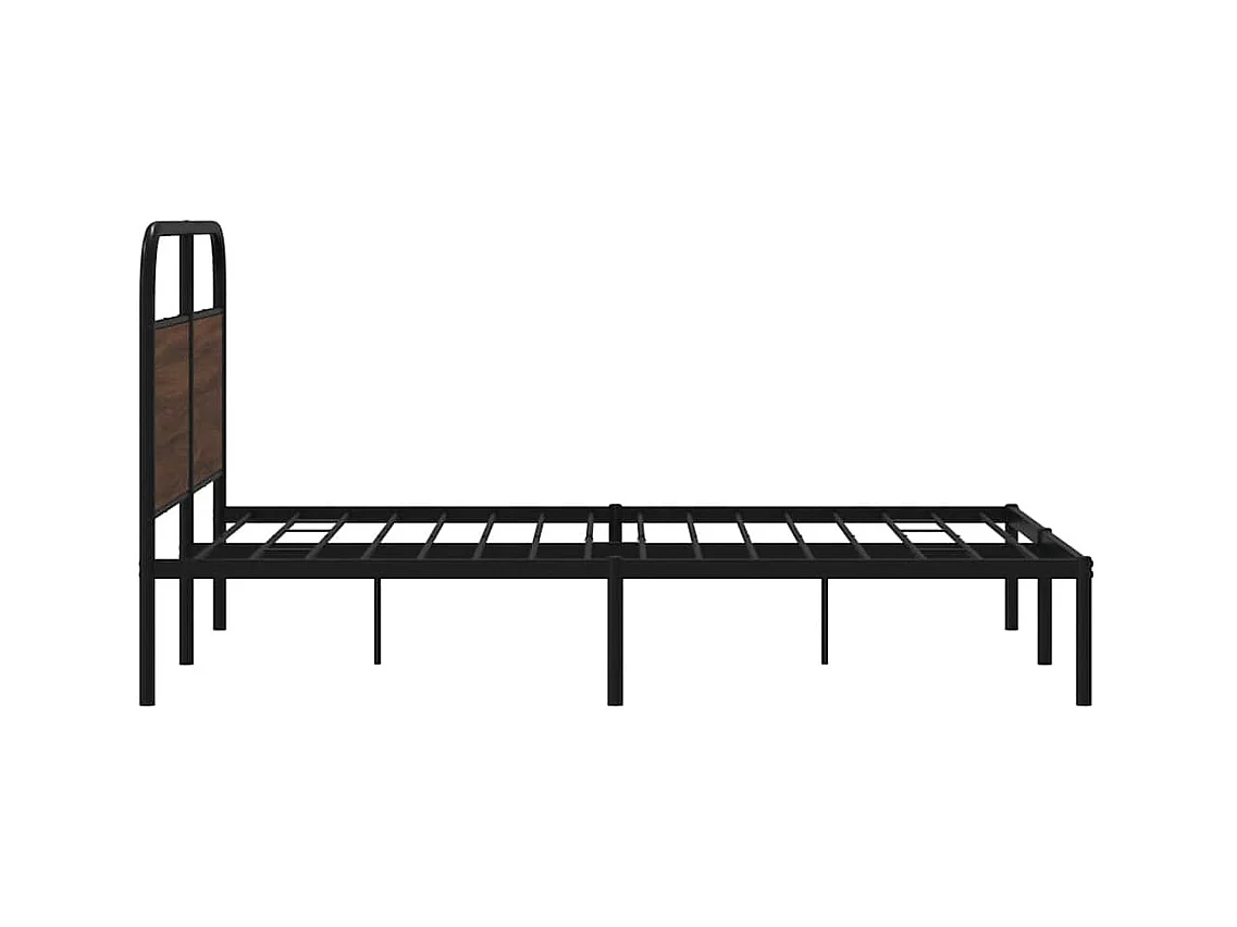 Estrutura cama s/ colchão derivados madeira carvalho castanho