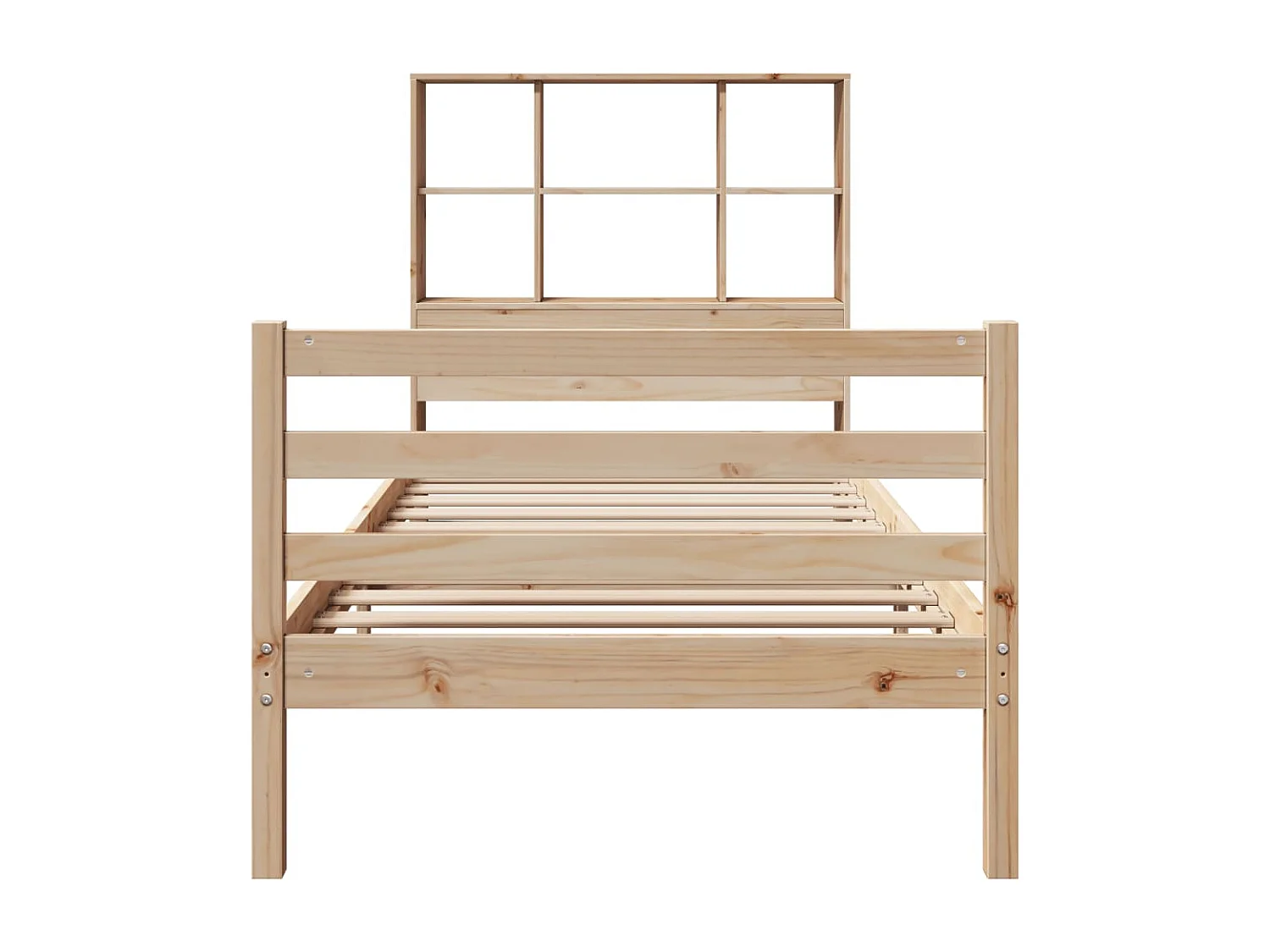 Lit bibliothèque sans matelas 90x190 cm bois de pin massif