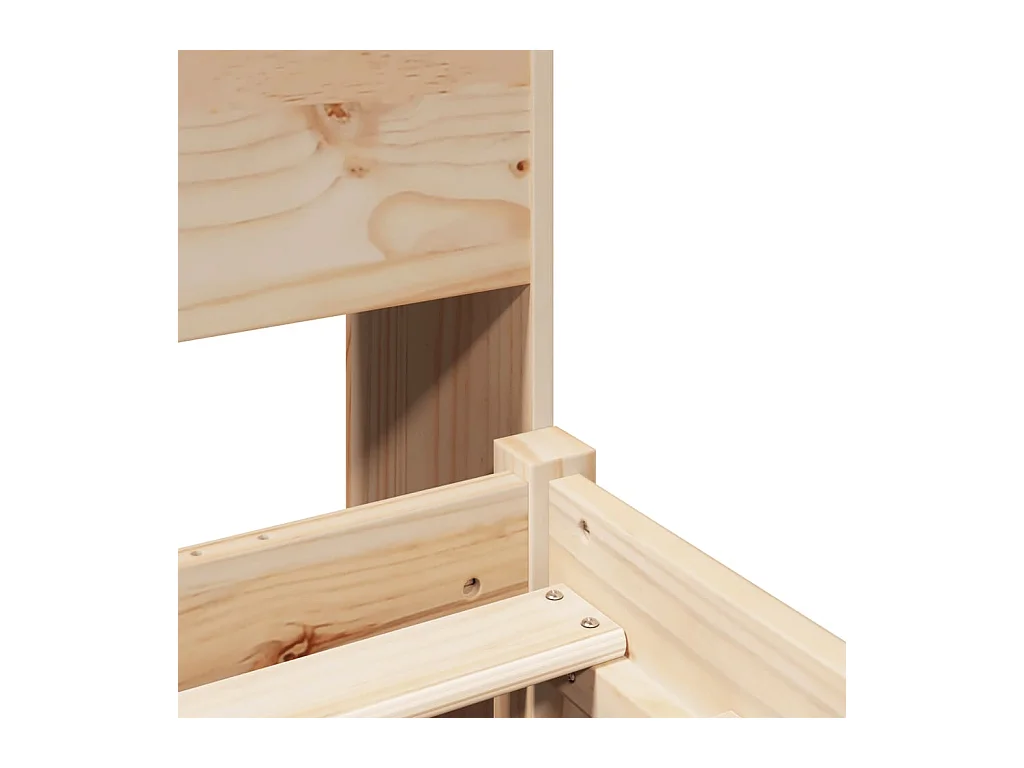 Cama con estantería sin colchón madera maciza de pino 90x190 cm