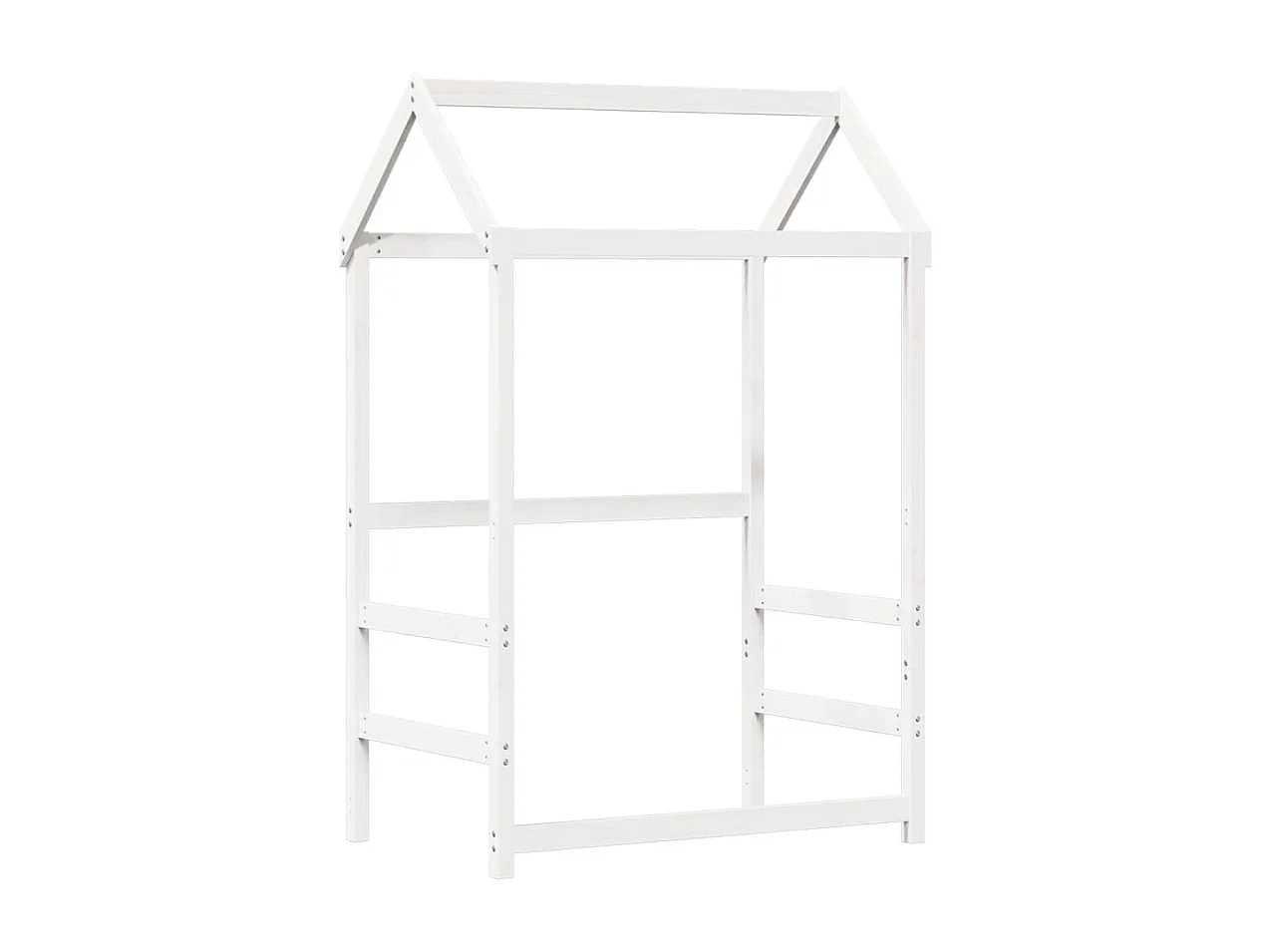 Cadre de lit avec toit blanc 80x200 cm bois massif de pin