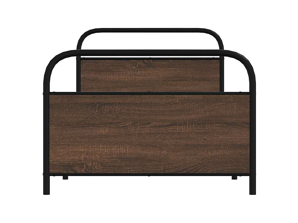 Estructura de cama sin colchón 90x200 cm madera marrón roble