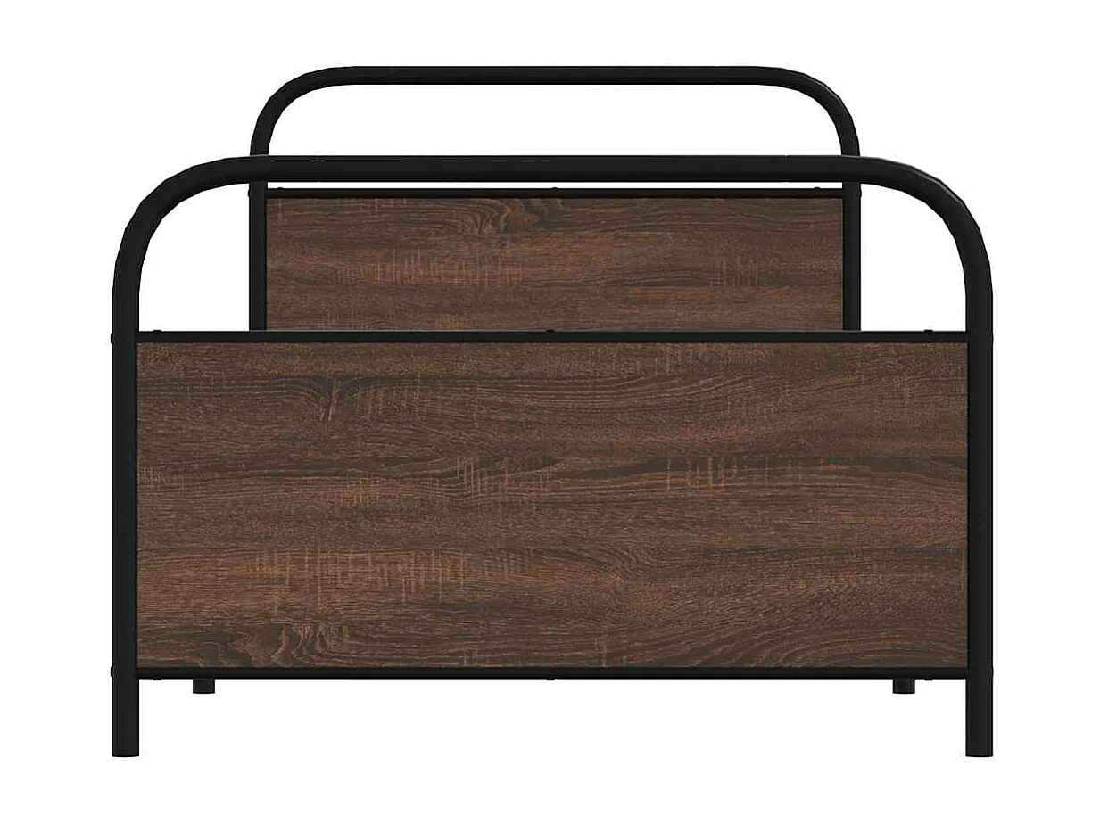Estructura de cama sin colchón 90x200 cm madera marrón roble