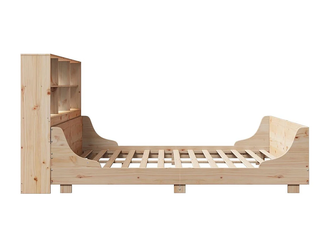 Cama com estante sem colchão 180x200 cm madeira maciça